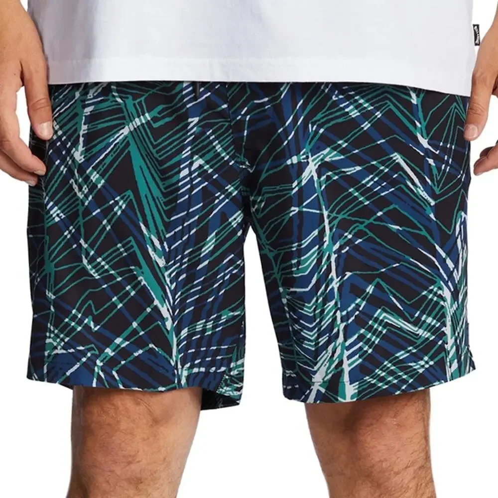 NEW Billabong Surftrek Elastic Waist Hybrid Shorts Swim Trunks,Casual Stretch M